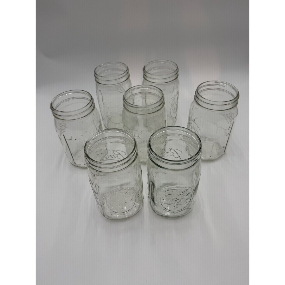 Mason Jars Ball Wide Mouth 32oz Clear Glass Quart Canning Jars Set of 7